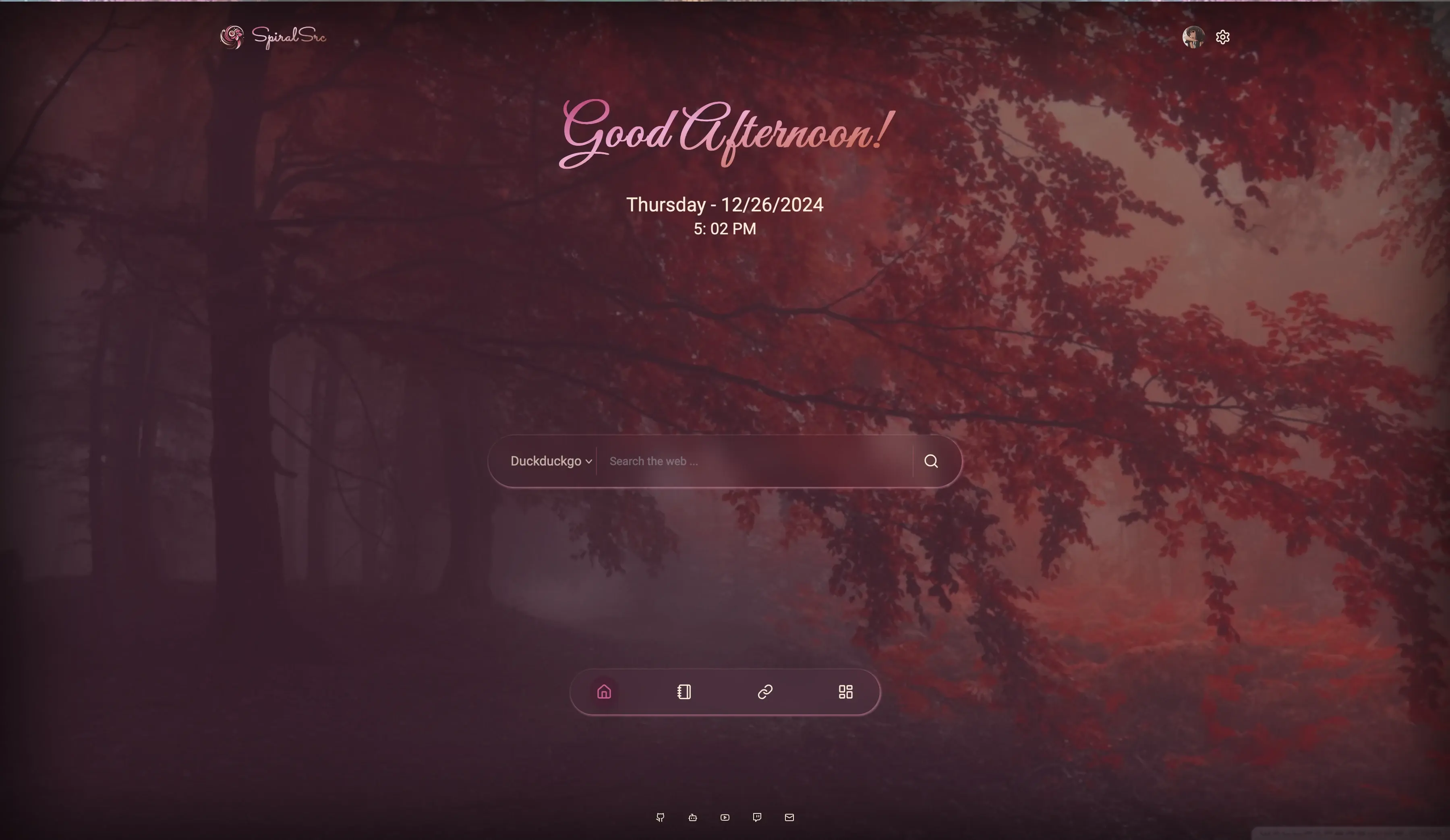 My Startpage - Personal startpage with search engines, notes and link sources